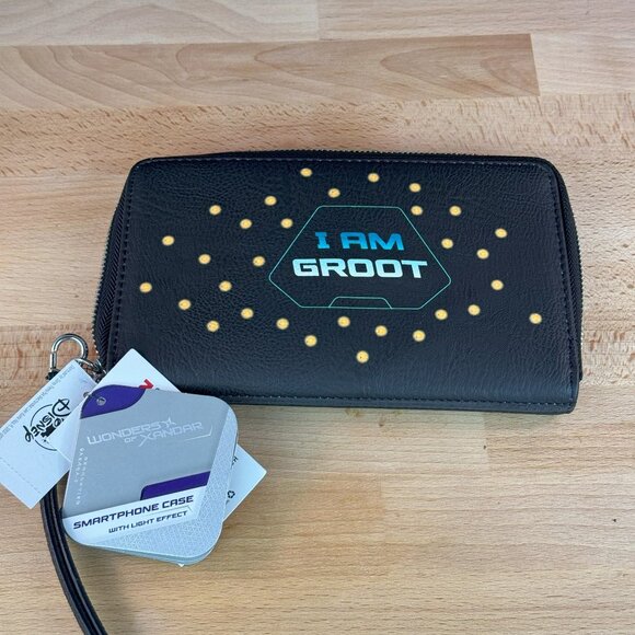 Disney Parks Marvel "I Am Groot" Phone Case Wristlet Wallet with Light Effect - Picture 2 of 8